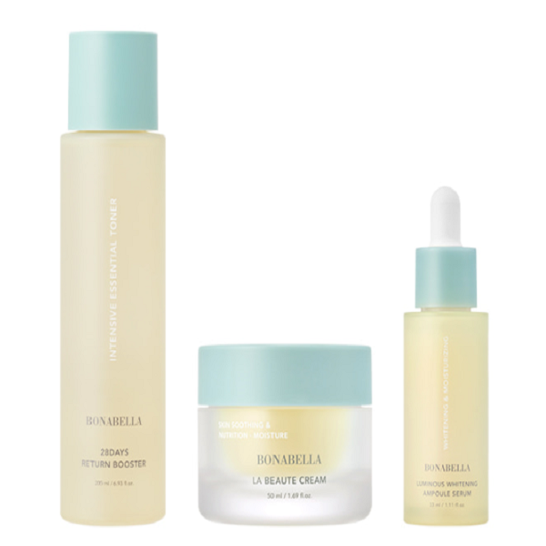 Bonabella 28Days Return Booster + La Beaute Cream + Luminous Whitening Ampoule Serum